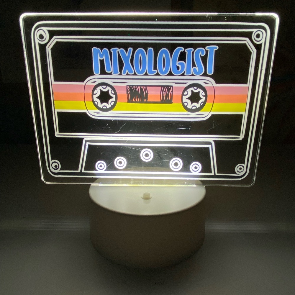 Mixologist Cassette Tape Light